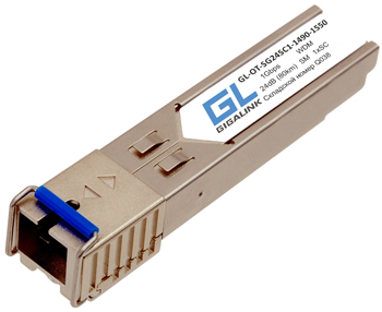 Купить Модуль GIGALINK SFP, WDM, 1Гбит/c, одно волокно SM, SC, Tx:1550/Rx:1490 нм, 24 дБ (до 80 км) DDM