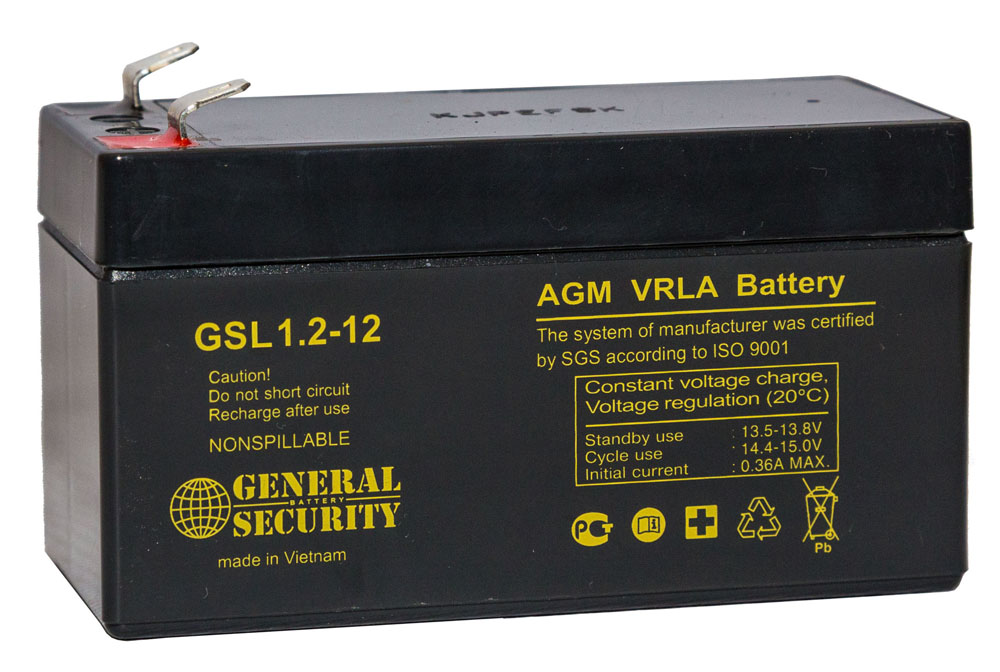 Аккумулятор GSL 12V- 1,2А/ч. General Security