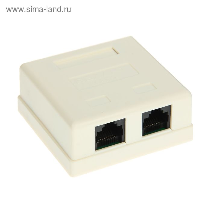 Розетка компьютерная 2 RJ-45, CAT5e