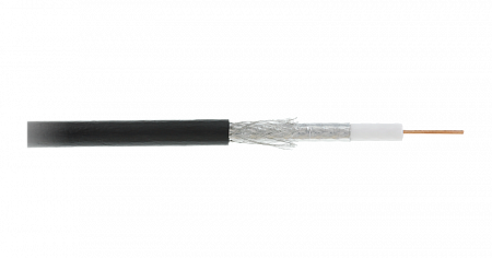 Купить Кабель RG-11 (75 Ом) коаксиальный, одножильный, CCS (омедненная сталь), внешний, PE до -40C, NETLAN,