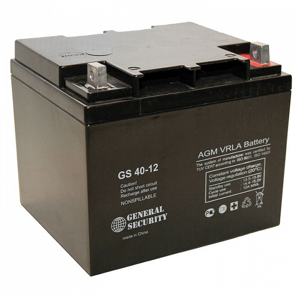 Купить Аккумулятор GS 12V-40А/ч General Security 