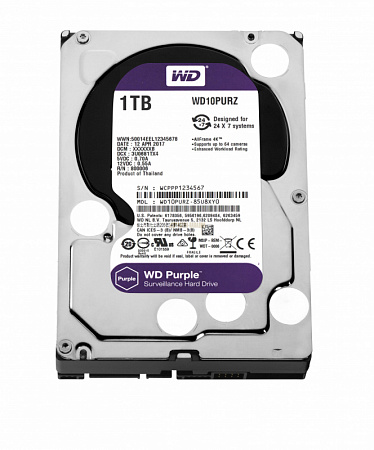 Купить Жёсткий диск 1Тб WD Purple WD10PURZ, SATA