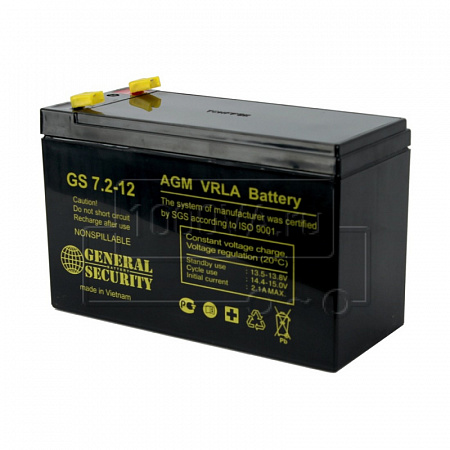 Купить Аккумулятор GS 12V- 7.2А/ч. General Security 