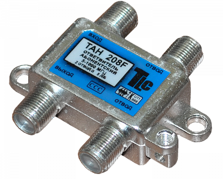 Шаблон ALT 
Купить Ответвитель TAH 224F на 2 отвода на 24 dB,5-1000MHz, F-разъем. TLC
