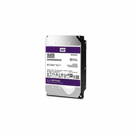 Купить Жёсткий диск 10Тб WD100PURZ, WD Purple (HDD) для видеонаблюдения; SATA-III; 10000 ГБ. 256 МБ; 3.5";