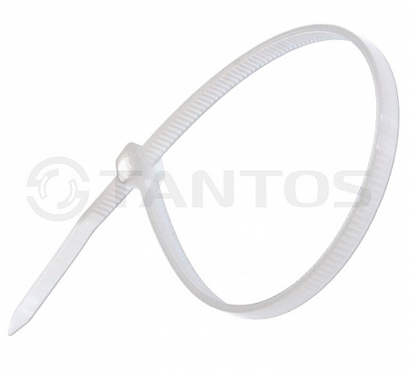 Купить Хомут nylon 200x4,8 мм 100 шт. белый Tantos Хомут нейлоновый (кабельная стяжка) из нейлона высокой п