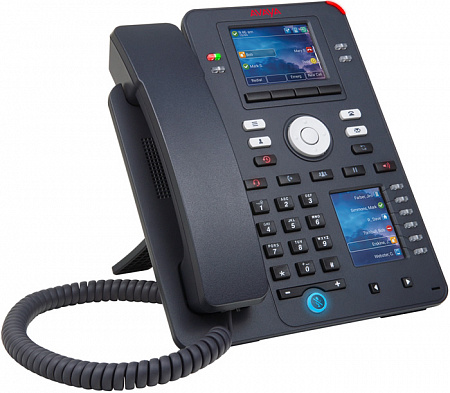 Купить Телефон J159 AVAYA, настольный проводной IP телефон, 2 цветных дисплея, протоколы: SIP, цветные клав