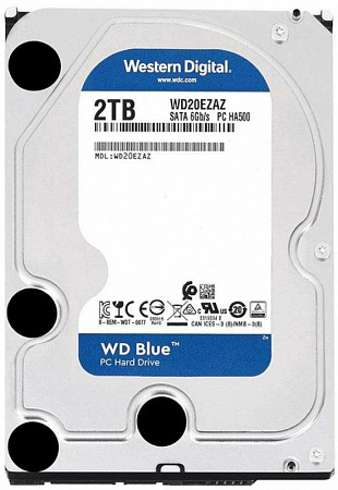 Купить Жесткий диск 2ТБ WD Blue WD20EZAZ, SATA 