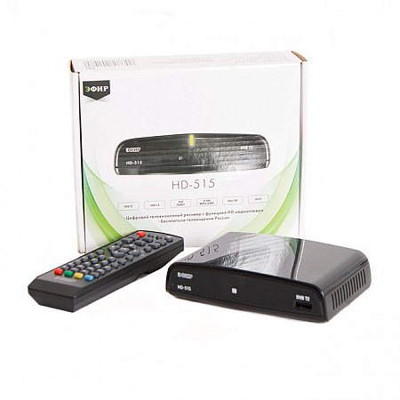 Шаблон ALT 
Купить Ресивер ЭФИР HD-515 цифровой, пластик, формат DVB T2, до 1080p, Mstar 7T01, МВ (174-230)MHz, ДМВ (47
