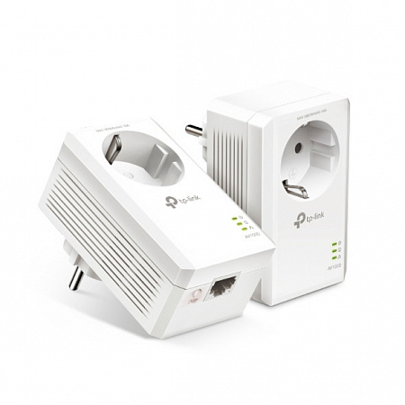 Купить Сетевой адаптер TL-PA7017P KIT, AV1000 комплект гигабитных адаптеров Powerline со встроенной розетко