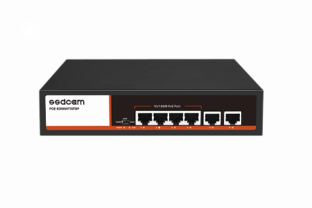 Купить Коммутатор POE-54P 4 порта 10/100 Мбит/сек RJ-45 с поддержкой Auto-MDIX, PОE, + 2 порта 10/100Mbps R